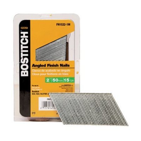 BOSTITCH Collated Finishing Nail, 2 in L, 15 ga, Coated FN1532